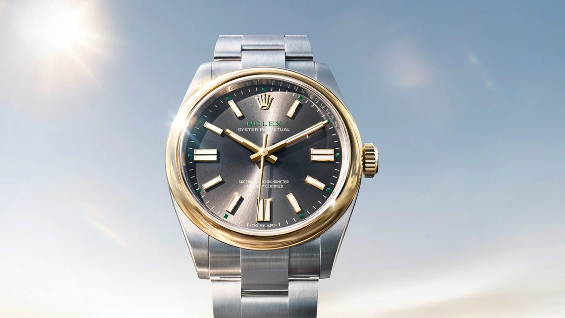 Fake Rolex Oyster Perpetual 41 Yellow Rolex for the 100th anniversary of the Oyster model